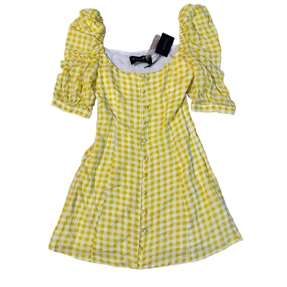 Vanessa Mooney NWT Yellow Dress Size Medium - Picture 2 of 5